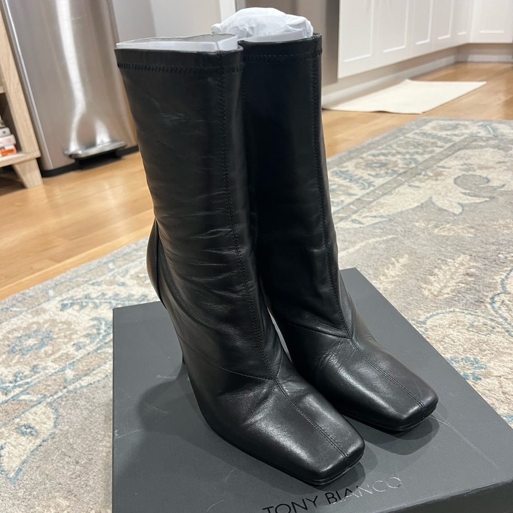 Tony Bianco Halsey Black Como Booties